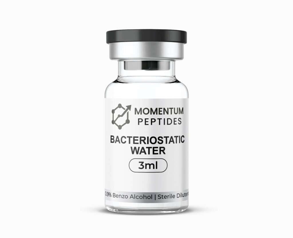 Momentum Peptides bacteriostatic water 3ml vial for peptide reconstitution — UK