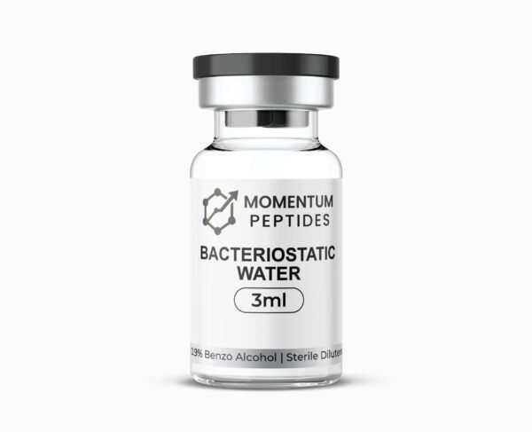 Momentum Peptides Bacteriostatic Water 3ml sterile vial with 0.9% benzyl alcohol