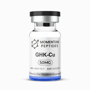 Momentum Peptides GHK-Cu 50mg sterile vial copper peptide for laboratory research UK