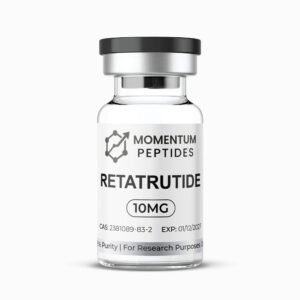 Momentum Peptides Retatrutide 10mg sterile vial triple agonist for laboratory research UK